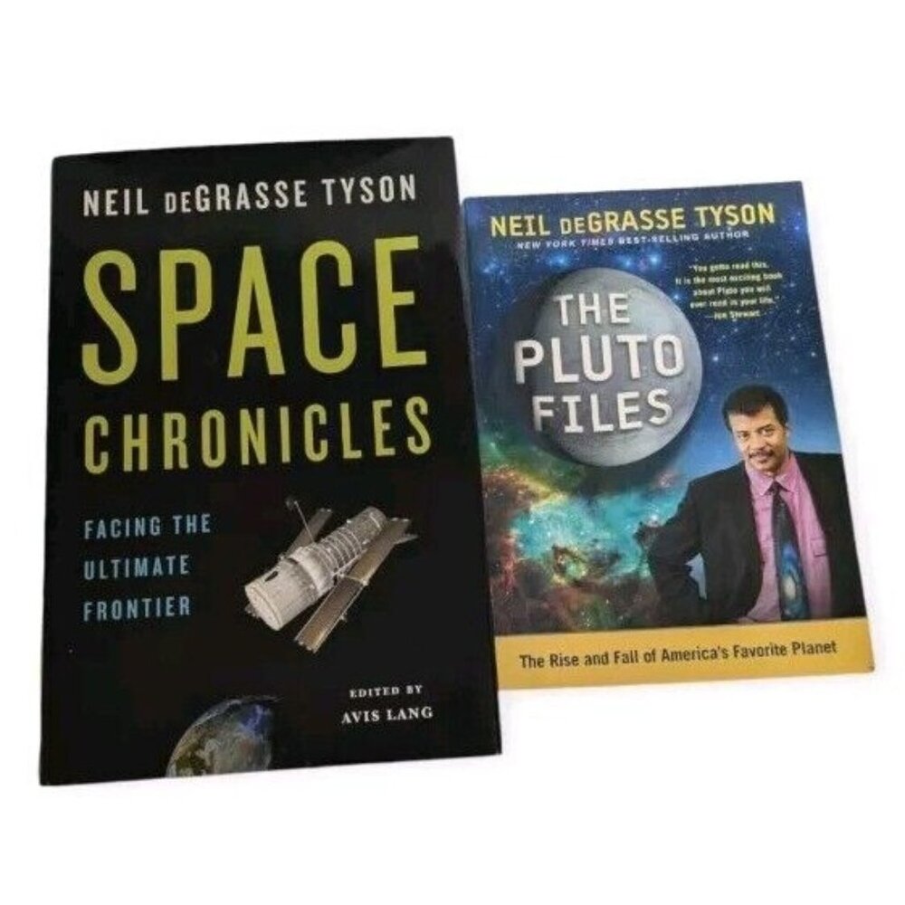 2 Neal deGrasse Tyson Space Chronicles Pluto Files Hardcover Science Astronomy